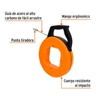 Guía de acero de 15 m para cable, con carrete, TRUPER 2