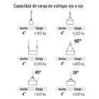 Eslinga de poliéster, ojo a ojo, 4' x 10 m, TRUPER 3
