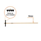 Rastrillo forestal con mango de madera de 60', TRUPER 3