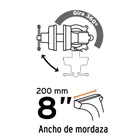 Tornillo de banco 8' uso industrial de hierro nodular 4