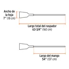 Raspador forjado de 7', mango largo de 54', TRUPER 3