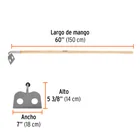 Azadón mezclero, cabeza forjada 7', mango de 60', TRUPER 3