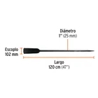 Barra cavadora 1' x 120 cm, escoplo 102 mm, TRUPER 3