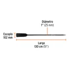 Barra cavadora 1' x 130 cm, escoplo 102 mm, TRUPER 3