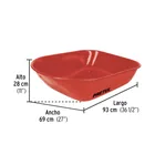 Carretilla 5.5 ft3 roja,imponchable,bastidor tubular, PRETUL 2