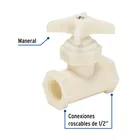 Válvula globo de ABS 1/2' roscable, PRETUL 2