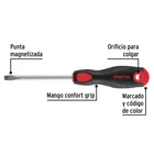 Desarmador plano 1/4' x 4'mango Comfort Grip, PRETUL 4