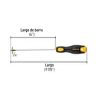 Desarmador cabinet 3/16 x 6' mango Comfort Grip, PRETUL 2