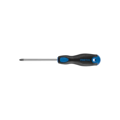 Desarmador de cruz 1/4' x 4' mango Comfort Grip, PRETUL