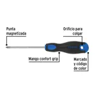Desarmador de cruz 1/4' x 4' mango Comfort Grip, PRETUL 4