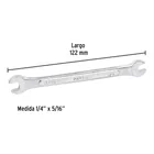 Llave española, 1/4 x 5/16' x 122 mm de largo, PRETUL 3