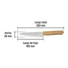 Cuchillo de chef 7' mango de madera, PRETUL 3