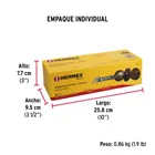 Combo cerraduras, llave-llave, latón antiguo, HERMEX BASIC 7