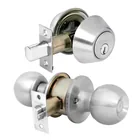 Combo cerraduras, llave-llave, cromo, HERMEX BASIC 2
