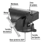 Tornillo de banco 8' de hierro gris, PRETUL 3