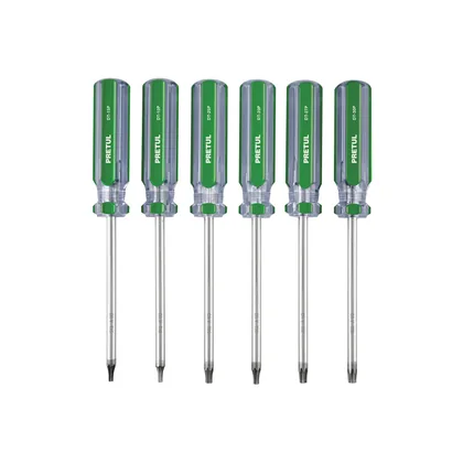 Juego de 6 desarmadores Torx mango de PVC, PRETUL