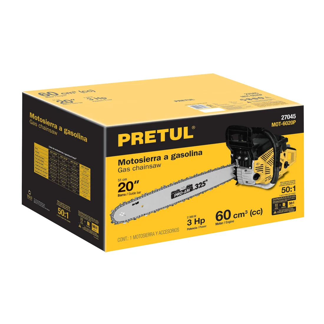 Caja de empaque de repuesto para MOT-6020P, PRETUL