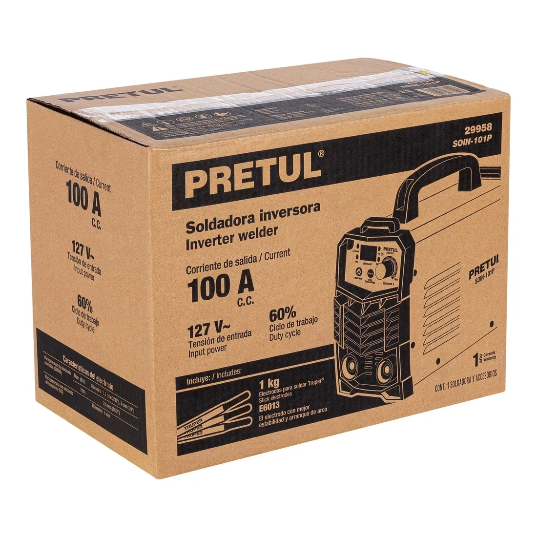 Caja de empaque de repuesto para SOIN-101P, PRETUL