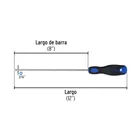 Desarmador de cruz 3/16' x 8' mango Comfort Grip, PRETUL 2