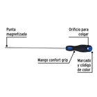 Desarmador de cruz 3/16' x 10' mango Comfort Grip, PRETUL 4