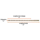 Broca SDS Plus 3/8 x 12', TRUPER 4