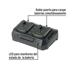 Cargador dual de baterías de ion litio 20V, PRETUL 2