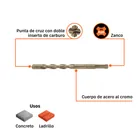 Broca SDS Plus 7/16 x 6', TRUPER 3