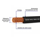 Metro de cable THHW-LS 10 AWG negro en carrete de 500 m 3