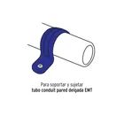 Bolsa c/5 abrazaderas tipo uña 2' p/tubo pared delgada 4