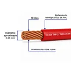 Metro de cable THHW-LS 14 AWG rojo en carrete de 500 m 3