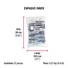Bolsa con 50 taquetes de plástico 3/16', FIERO 6