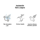 Abrazadera para toma domiciliaria PP 4' x 1/2', FOSET 5