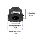 Bote integral de 10 cm, aro interno de 8 cm, VOLTECK 3