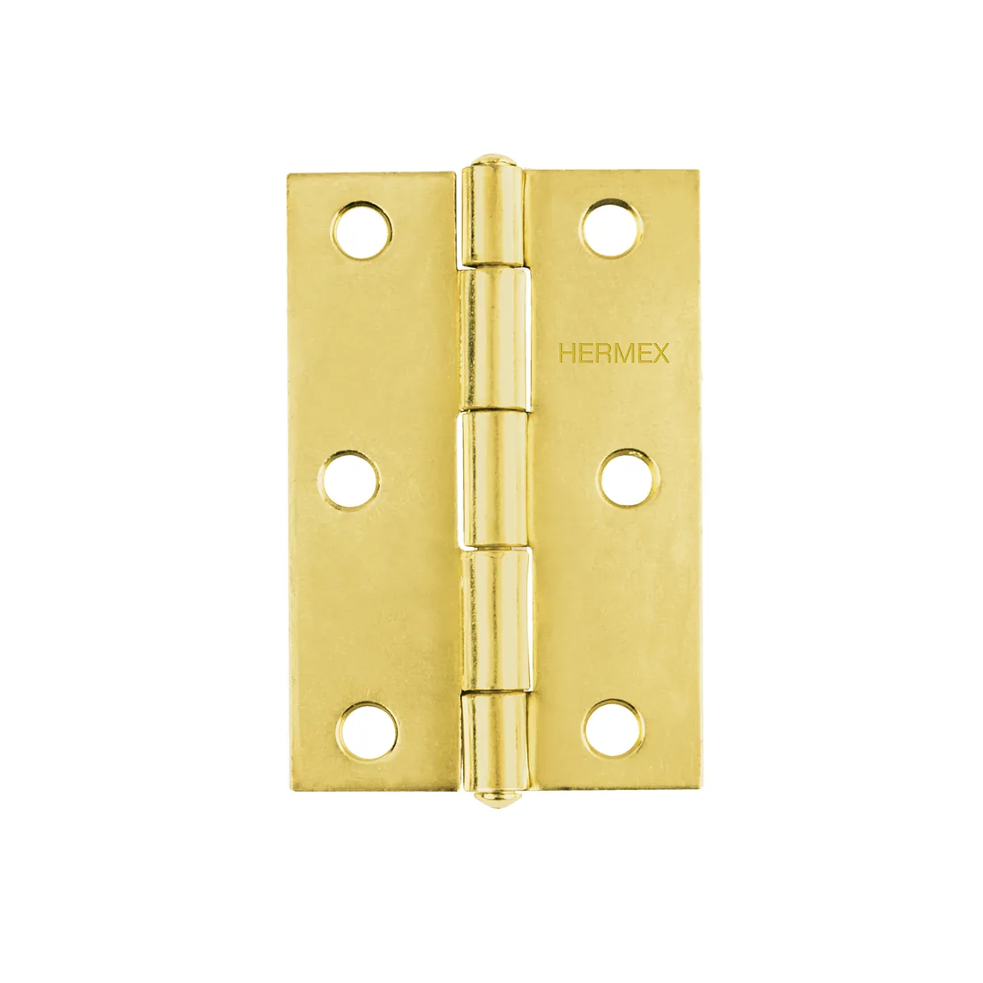 Bisagra rectangular 4 x 2-3/4', acero latonado, HERMEX