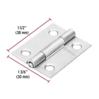 Bisagra rectangular 1-1/2x1-3/16', acero inoxidable, HERMEX 3