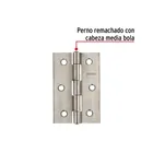 Bisagra rectangular 2-1/2 x 1-5/8', acero inoxidable, HERMEX 2
