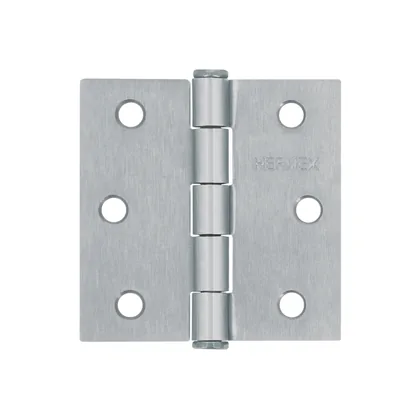 Bisagra cuadrada 2-1/2', acero satinado, cabeza plana HERMEX