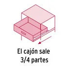 Bolsa con 2 correderas extensión 55 cm p/cajón, ancho 2.5 cm 4