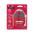 Candado de hierro 65 mm, gancho protegido, llave de disco 6