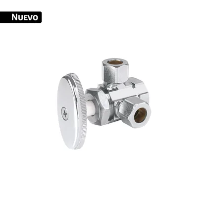 Llave ang. doble salida 3/8', multivuelta, barrilito, FOSET