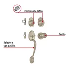 Jaladera/perilla, Lugo llave-llave, Níquel Satín, HERMEX 2