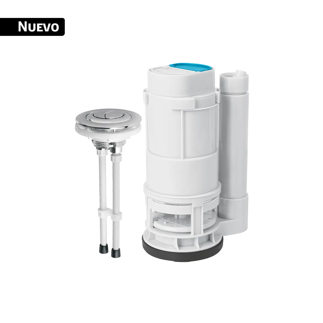 Válvula descarga dual 2' para WC de 1 pieza, con botón dual