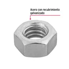Bolsa con 150 tuercas 5/16' hexagonales de acero galvanizado 2