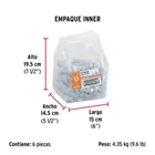 Bolsa con 60 tuercas 7/16' hexagonales de acero galvanizado 6