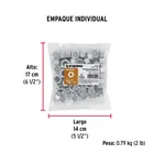 Bolsa con 50 tuercas 1/2' hexagonales de acero galvanizado 5