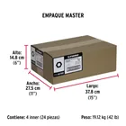 Bolsa con 25 tuercas 5/8' hexagonales de acero galvanizado 7
