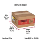 Kilo de clavos para concreto 4' galvanizado, caja de 25 kg 4