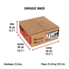 Kilo de clavos para concreto 3/4'negros, caja de 25kg, FIERO 4