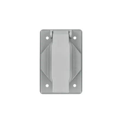 Placa tipo FS con cubierta, sencilla, sobreponer, VOLTECK