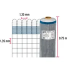 Rollo de 30 m x 0.75 m de malla mosquitera plástica gris 3
